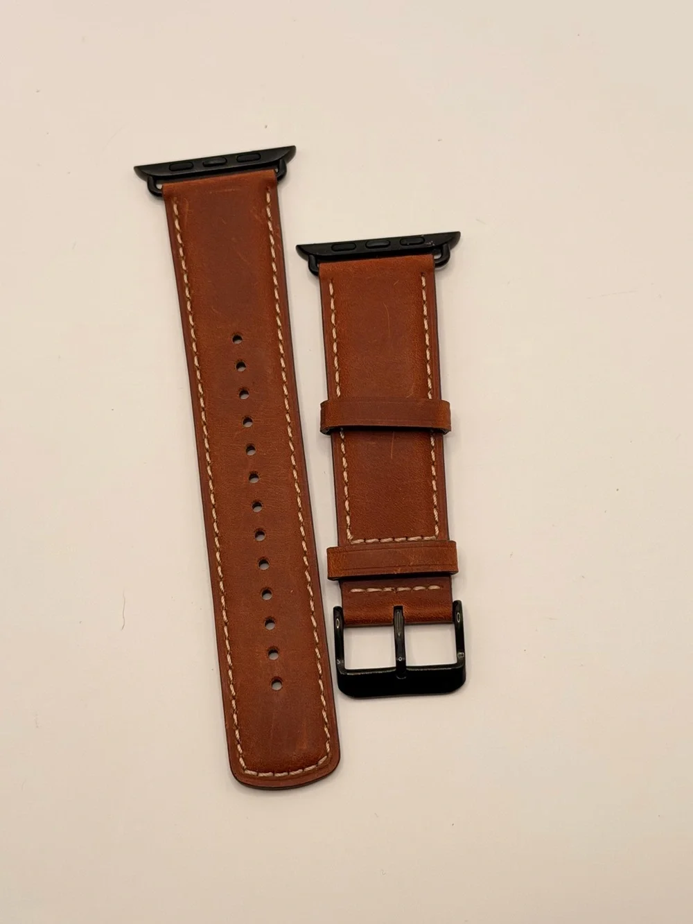 Apple Watch Natural Leather Band, 42/44/46/49mm, Brown, New